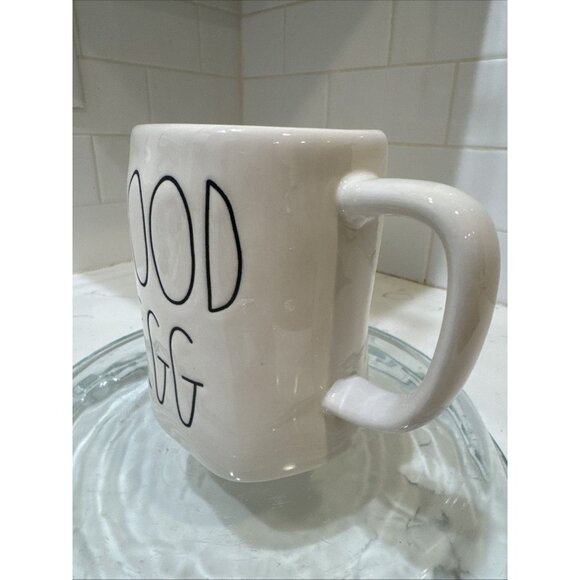 Rae Dunn Double Sided Easter Good Egg Bad Egg White Mug - Picture 2 of 9